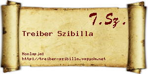 Treiber Szibilla névjegykártya